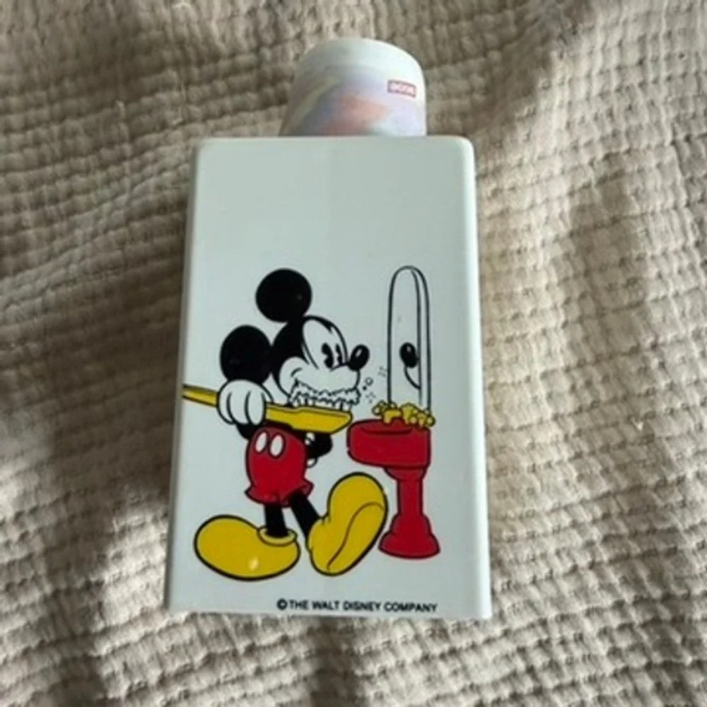 Vintage Disney Mickey Mouse Countertop Dixie Cup Holder Bathroom Toothbrush
